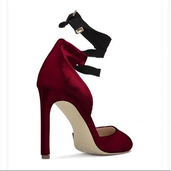 BORDEAUX COLORED WRAP SUSIE PUMPS SIZE 7.5 NIB - Picture 3 of 4